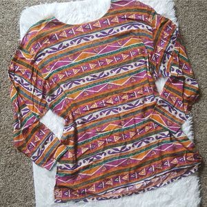 Pendleton Vintage Tribal Long Sleeve Top Size Large